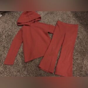 Girls garanimals waffle knit hooded sweat suit - 3T